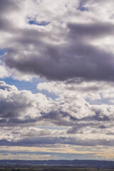 Obraz premium Clouds in Dramatic dark sky. Cloudy sky background.Spain
