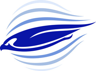 Abstract Design of Falcon Peregrine Diving Flying Thru The Air