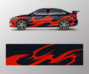 Naklejka premium abstract Racing graphic vector for sport car wrap design
