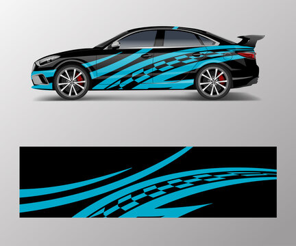 abstract stripe for racing car wrap, sticker, and decal design vector.