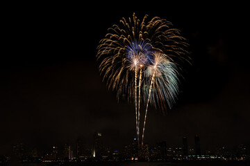 Fireworks at the San Diego bay