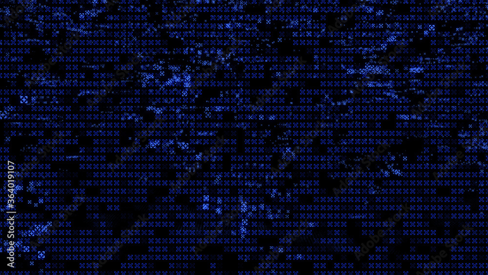 Poster Digital Dynamic Particle Element Technology Wireframe Illustration Background.