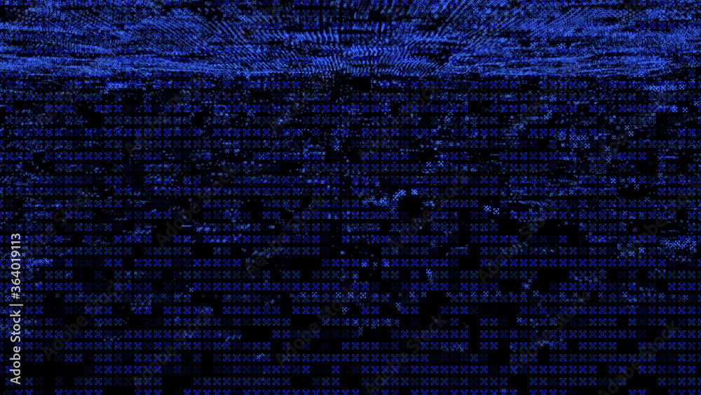 Poster Digital Dynamic Particle Element Technology Wireframe Illustration Background.