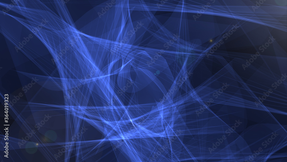 Poster Complex Connection Curve Line Consisting Swirl Wave Element Technology Illustration Background.