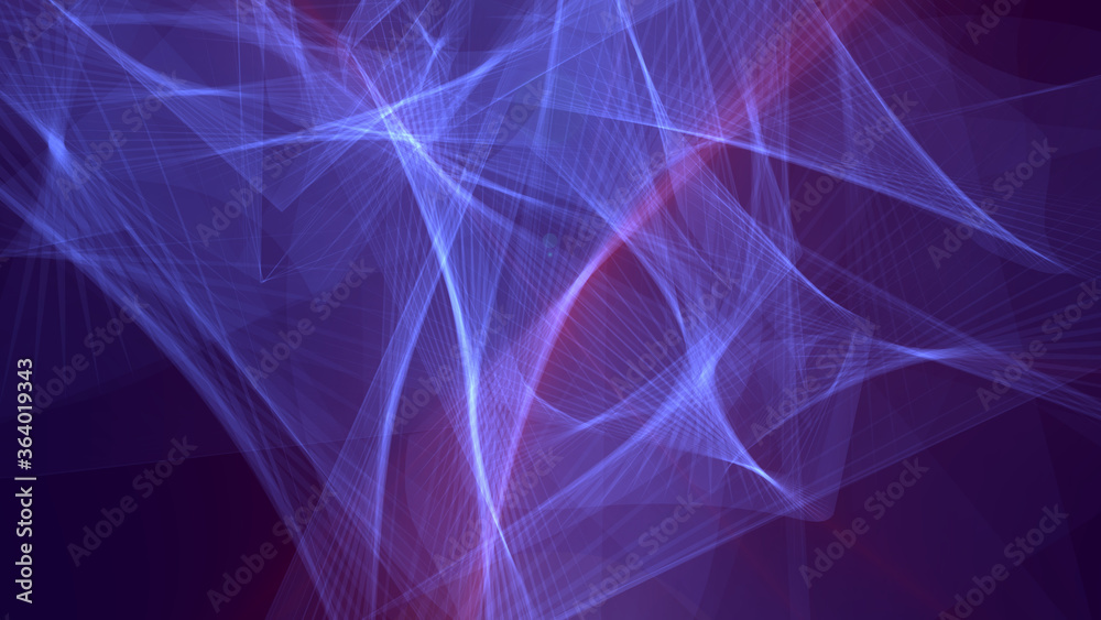 Poster Complex Connection Curve Line Consisting Swirl Wave Element Technology Illustration Background.
