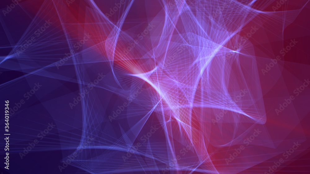 Poster Complex Connection Curve Line Consisting Swirl Wave Element Technology Illustration Background.