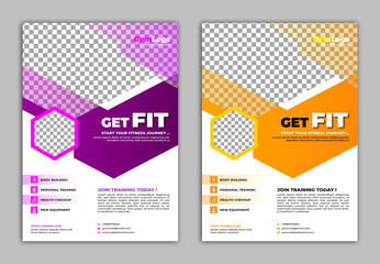 Gym Fitness Boxing Workout Training Exercise Flyer Brochure Template