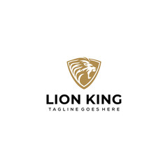 Creative lion logo design vector illustration, emblem template