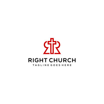 The modern shape of the R & R letter is combined with a symmetrical and simple cross in the middle to make it easier to remember.