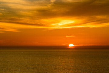 Sunset at the Pacific ocean, San Diego, California