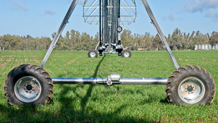 Close Up View of the End of a Pivot Irrigator