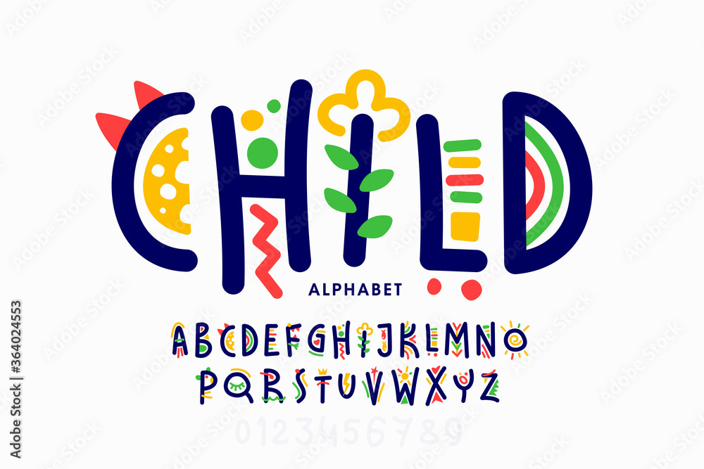 Canvas Prints playful style childish font