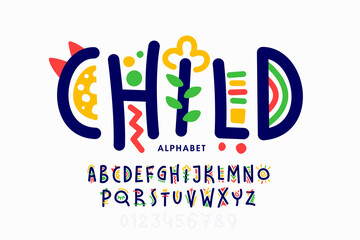 Playful style childish font
