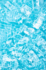 Cool and transparent ice in summer