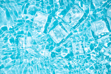 Cool and transparent ice in summer