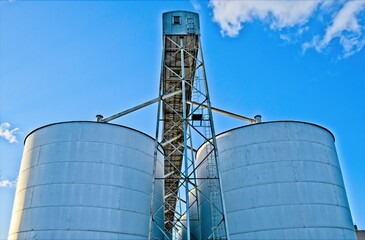 The Walking Bridge and Silos in Rural Victoria