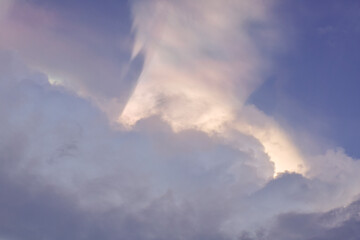 blue sky and white clouds are beautiful in the morning for design