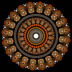 Mandala art Australian dot painting - Vector illustration