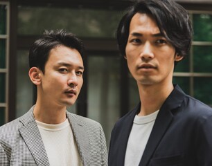 男性　ポートレート　ビジネス　二人