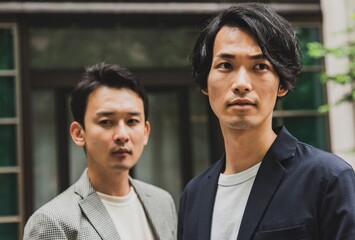男性　ポートレート　ビジネス　二人