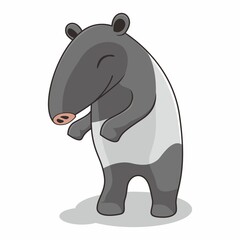 Tapir Cartoon Isolated Illustration