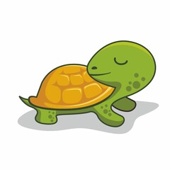 Turtle Cartoon Isolated Illustration