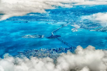 Gordijnen Aerial Photograph of San Francisco © atosan