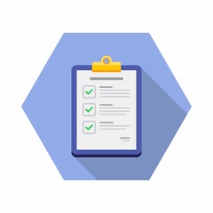 Checklist icon vector isolated. Flat style vector illustration.
