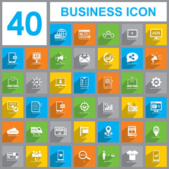 business set icon, Business icon vector