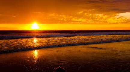 Sunset at the Torrey Pine beach, San Diego, California
