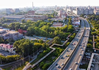 Fototapeta premium widok z lotu ptaka na miasto