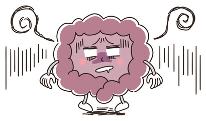 腸の健康 キャラクターのイラスト
