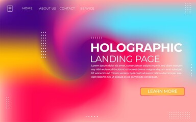 Fototapeta premium modern abstract liquid color background. dynamic textured geometric elements design. Holographic style can be used on posters,banner,web and any more