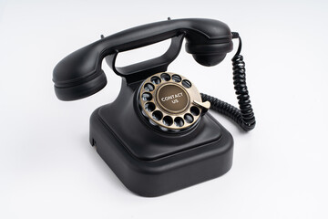 Vintage & retro telephone for call center concept