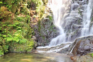 waterfall in the mountains
