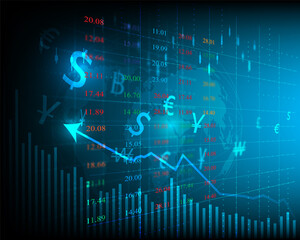 Stocks finance exchange currency background abstract