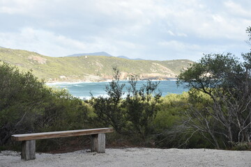 Fototapeta premium Bench near Beach