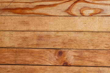 Horizontal wood texture background surface with natural pattern. Rustic wooden table or floor top view.