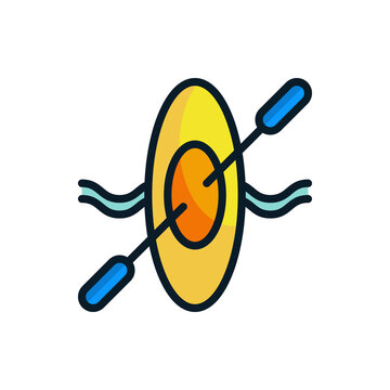 recommend clip art: Rowboat, kayak, canoe filled outline icons. Vector illustration. Editable stroke. Isolated icon suitable for web, infographics, interface and apps.