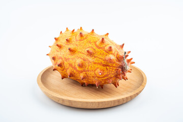 One ginseng fruit on white background