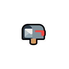 Mailbox vector flat icon. Isolated mail box illustration