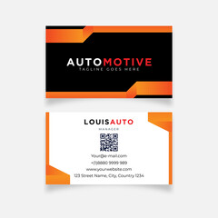 Modern garage Automotive design business card template