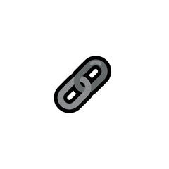 Link vector icon. Isolated linked chain illustration	