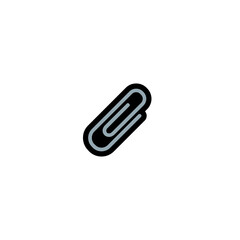 Paperclip vector icon. Isolated paper clip illustration