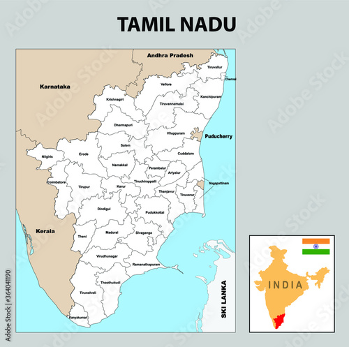 Tamil Nadu And Kerala District Map Tamil Nadu Map Political And Administrative Map Of Tamil Nadu With Districts Name Showing International And State Boundary And District Boundary Of Tamil Nadu Vector Illustration Of Districts Map Administrative Poster | Tamil Nadu And Kerala District Map Tamil Nadu Map Political And Administrative Map Of Tamil Nadu With Districts Name Showing International And State Boundary And District Boundary Of Tamil Nadu Vector Illustration Of Districts Map Administrative Poster |