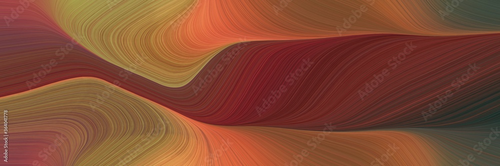 Poster modern colorful waves header design with old mauve, peru and very dark blue colors. can be used as h