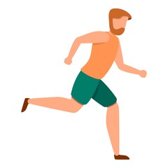 Fototapeta na wymiar Exercise morning running icon. Cartoon of exercise morning running vector icon for web design isolated on white background