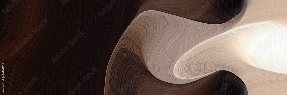 Poster abstract decorative waves header design with silver, very dark pink and pastel brown colors. can be 