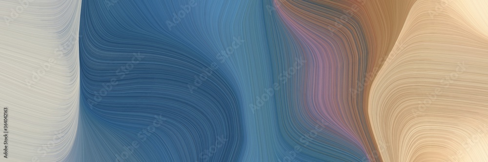 Aufkleber abstract colorful curves backdrop with teal blue, tan and gray gray colors. can be used as header or
