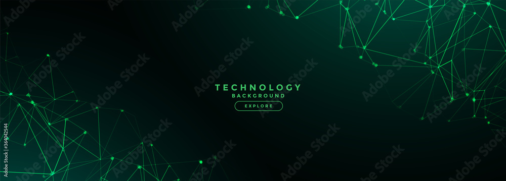 Wall mural digital technology network lines mesh banner design